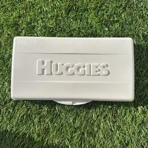 Vintage Huggies Baby Diaper Wipes Travel Size Case Empty Container Rare‎